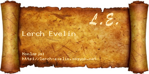 Lerch Evelin névjegykártya